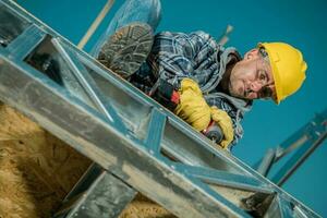 Caucasian Building Worker photo