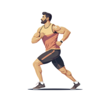 Man practicing aerobic exercise png