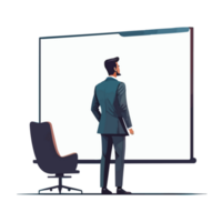 Businessman and presentation png