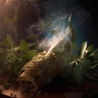 photo of Burning sage for purification