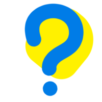 Question mark icon.  Design of question mark icon colorful png