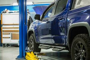 Pickup Truck Scheduled Maintenance Inside Dealership Service photo