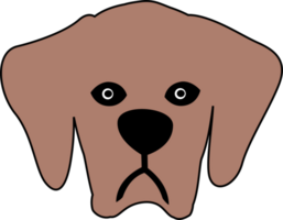 Dog muzzle drawing for design decoration. png