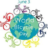 World Bicycle Day vector