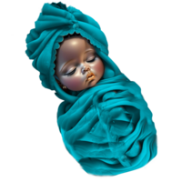 ai généré Douane conçu et coloré turquoise clipart png