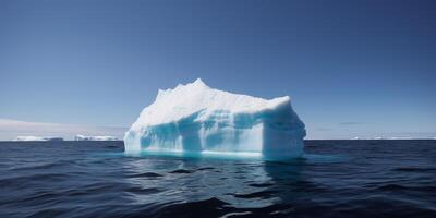 iceberg en el Oceano ai generado foto