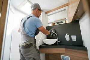 Camper Van Bathroom Cleaning photo