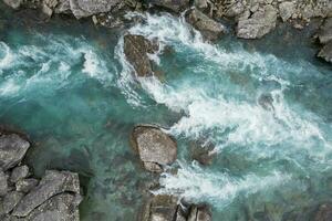 turquesa agua en el vestland condado Noruega río foto