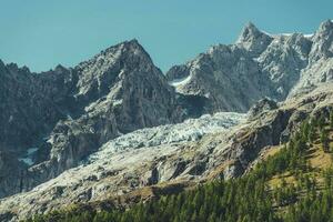 mont blanc macizo glaciar escénico verano paisaje foto