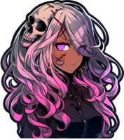 - Anime Girl Sticker - The Dark Ones png