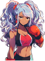 AI GENERATED - Sticker - Anime Girl with blue hair 24212249 PNG