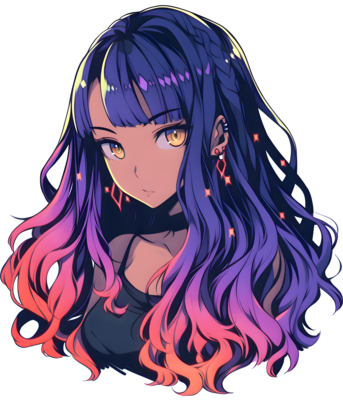 AI GENERATED - Sticker - Smiling Anime Girl 24212227 PNG