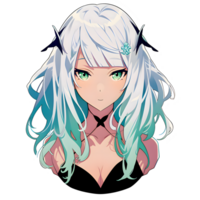 ai gegenereerd - anime meisje sticker png