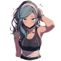 AI GENERATED - Anime Girl Sticker - The Dark Ones 24525730 PNG