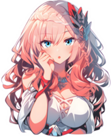 ai gegenereerd - anime meisje sticker - de prinses png