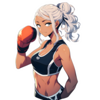 - Anime Girl Sticker - The Boxer png