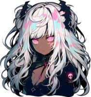 - Anime Girl Sticker - The Dark Ones png