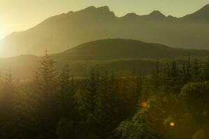 Northern Lofoten Sunset Warm Landscape photo