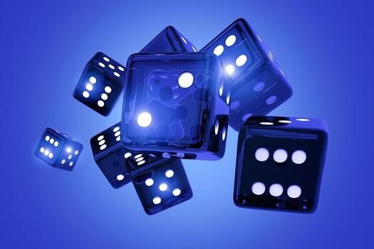 Blue Craps Dices Roll photo