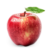 manzana aislado rojo manzana en transparente antecedentes con lleno profundidad de campo manzana png