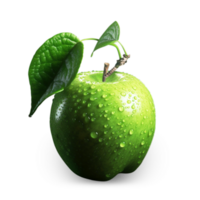 manzana aislado verde manzana en transparente antecedentes con lleno profundidad de campo manzana png