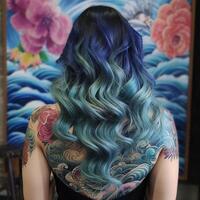 photo of Mermaid waves ai generated