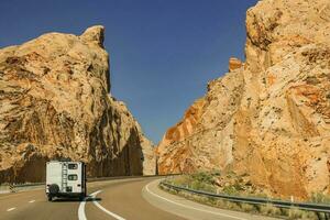 viaje remolque escénico la carretera viaje en el estado de Utah foto