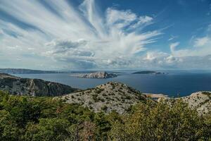 Mediterranean Sea Croatian Islands Panorama photo