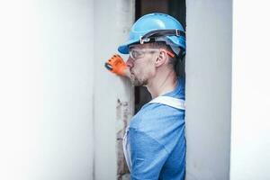Caucasian Construction Worker photo