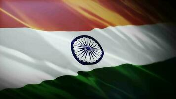 Inde drapeau animation vert écran video