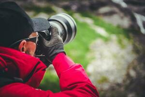 al aire libre fotógrafo a trabajo foto