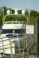 Pier view No Trespassing photo