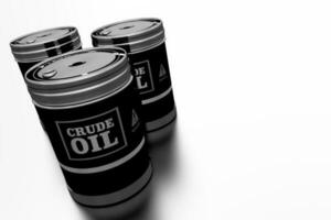 Three Crude Oil Barrels photo