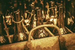 Vintage Glass Bottles. photo