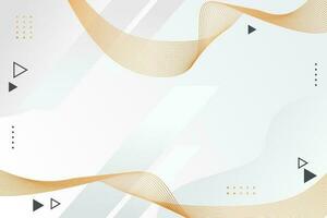 Abstract White background with gold wavy lines for business, presentation, advertisement, banner, or backdrop vector