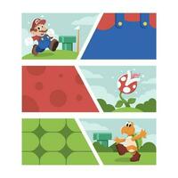 Super Mario Characters 79221 Vector Art at Vecteezy