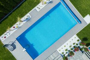 Residential Outdoor Swimming Pool Top View photo