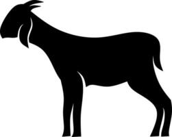 Goat icon vector illustration. Silhouette goat icon for livestock, food, animal and eid al adha event. Graphic resource for qurban design in islam and muslim culture