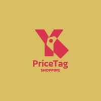 Alphabet Y Price Tag Logo vector