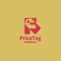 alfabeto F precio etiqueta logo vector