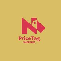 Alphabet N Price Tag Logo vector