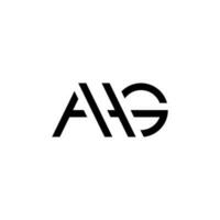 letra Ahg mínimo sencillo logo modelo vector