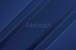 Premium blue abstract background with luxurious dark lines and geometric shapes of darkness. vector