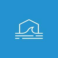 Home Water Real Estate Logo Design Vector