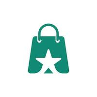 Shop Star Logo Design Vector