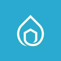 Water Home Real Estate Logo Design Vector