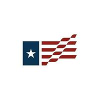 americano bandera logo diseño vector
