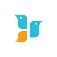 Bird Modern Minimal Animal Creative Logo Design Vector