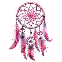 Watercolor dream catcher. Illustration photo