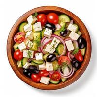 Greek salad isolated. Illustration photo